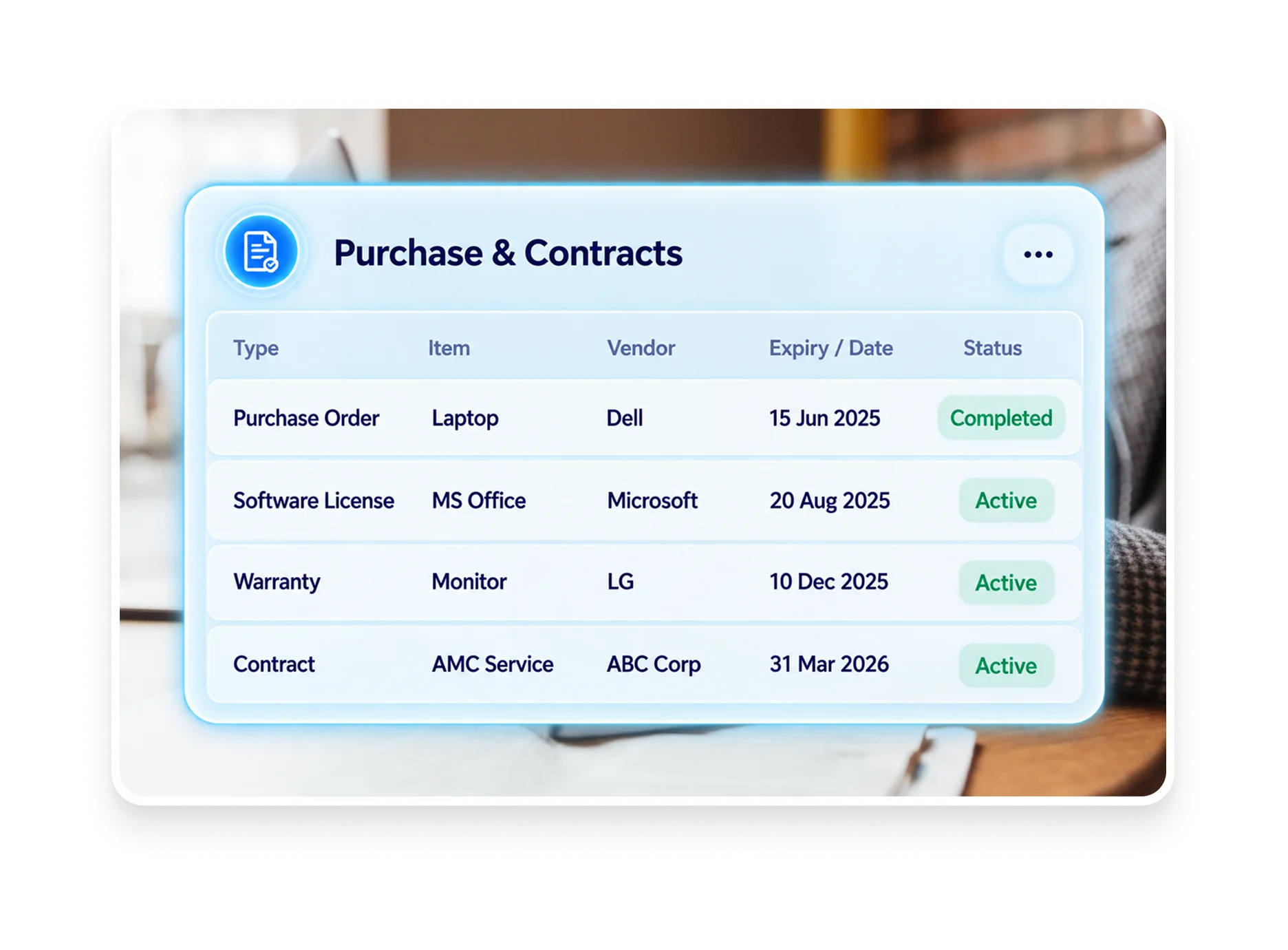 Track Purchases, Licences & Contracts